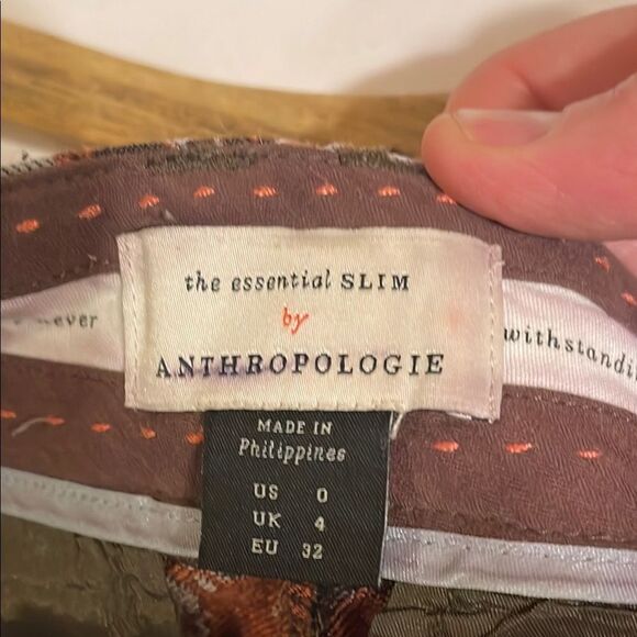 Anthropologie Essential Slim Patterned Trousers - Picture 8 of 11